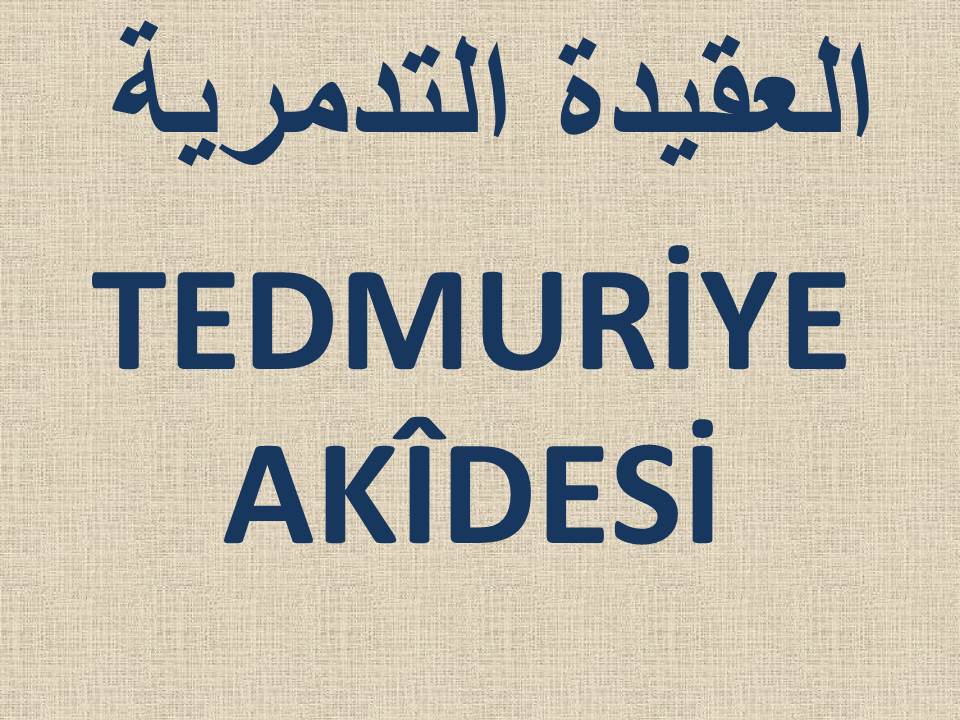 Tedmuriye Akidesi